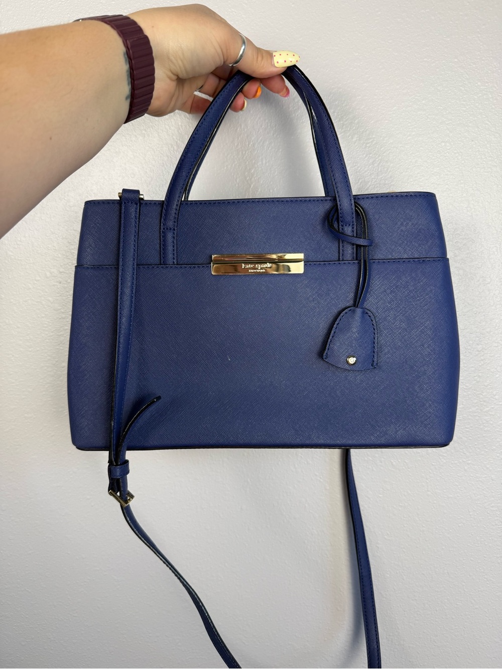 kate spade Maiden Way Saffiano Zuri Leather Satchel with Gold Hardware